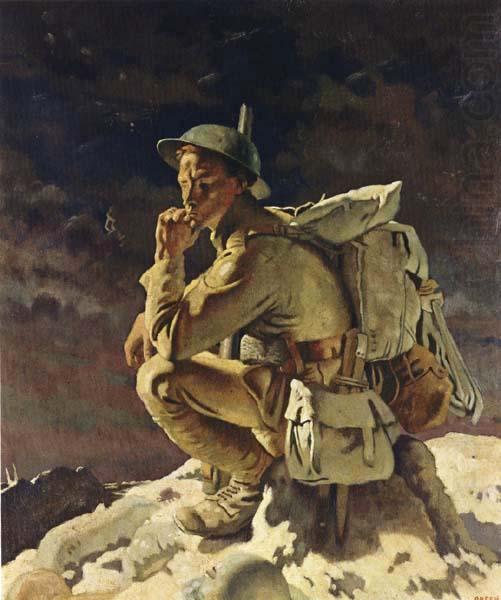 Sir William Orpen The Thinker on the Butte de Warlencourt oil painting picture